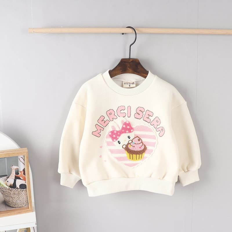 Olive denim - Korean Children Fashion - #discoveringself - Boucle Cupcake Rabbit Tee - 6