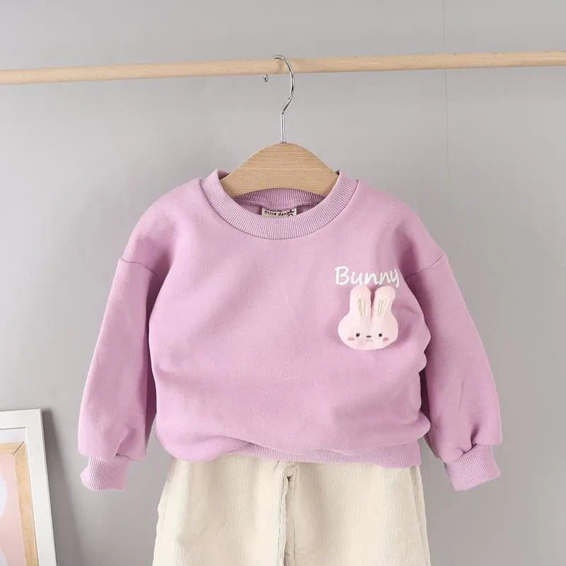 Olive denim - Korean Children Fashion - #fashionkids - Doll Bunny Tee - 11