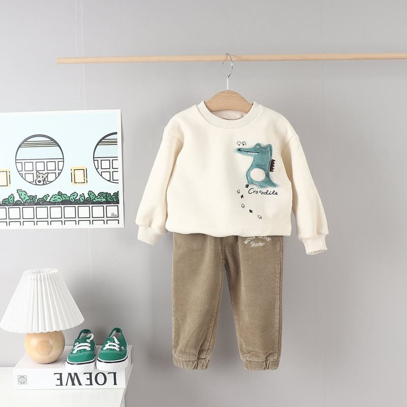 Olive denim - Korean Children Fashion - #fashionkids - Doll Croc Tee - 10