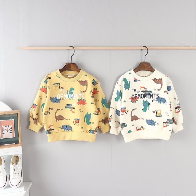 Olive denim - Korean Children Fashion - #kidsstore - Dino Tee