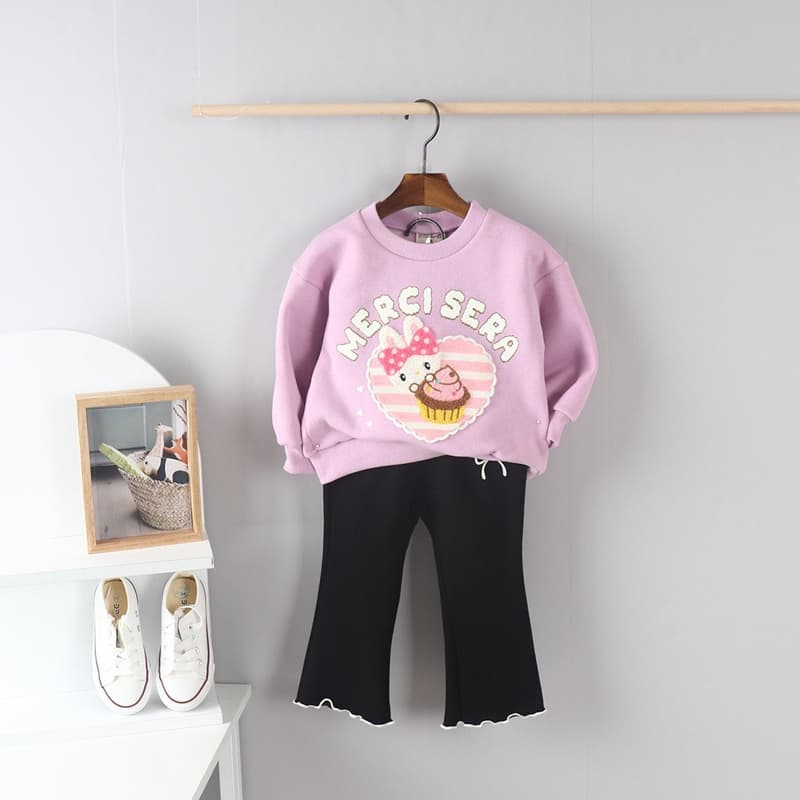 Olive denim - Korean Children Fashion - #kidsstore - Boucle Cupcake Rabbit Tee - 9