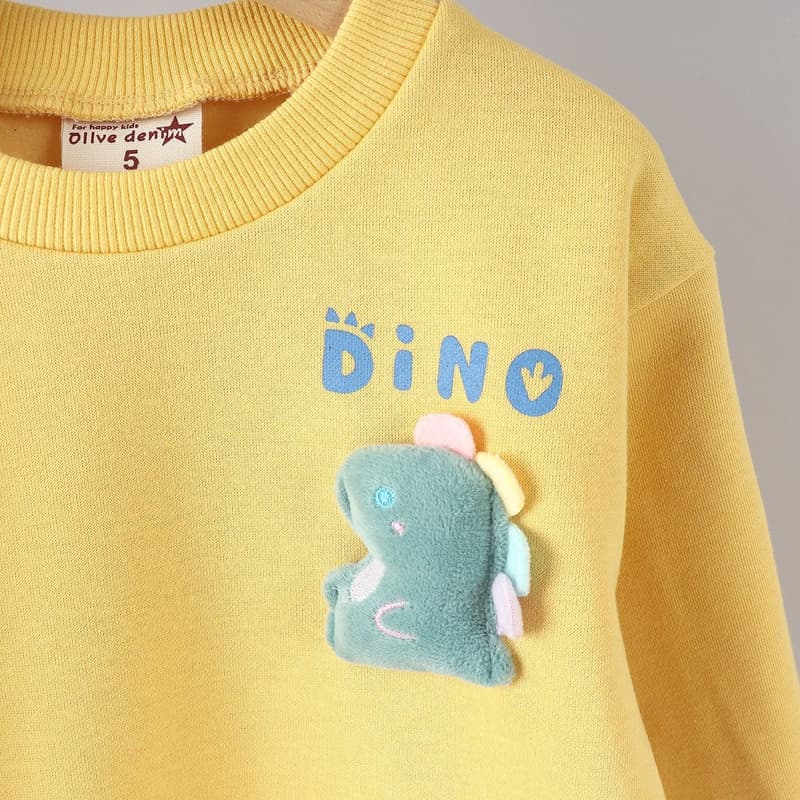 Olive denim - Korean Children Fashion - #kidzfashiontrend - Doll Dino Tee - 12