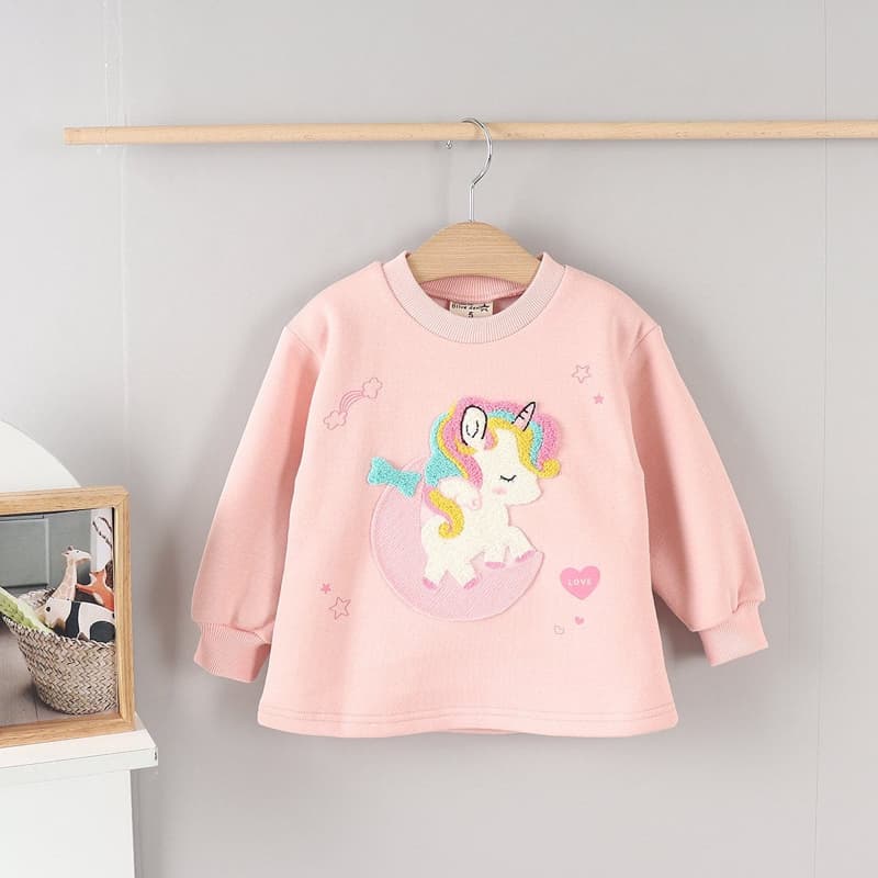 Olive denim - Korean Children Fashion - #kidzfashiontrend - Boucle Unicorn Tee - 9