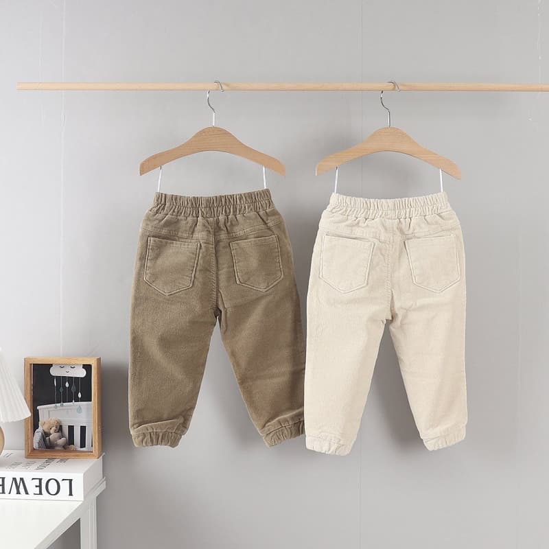 Olive denim - Korean Children Fashion - #littlefashionista - Corduroy Move Jogger Pants - 3