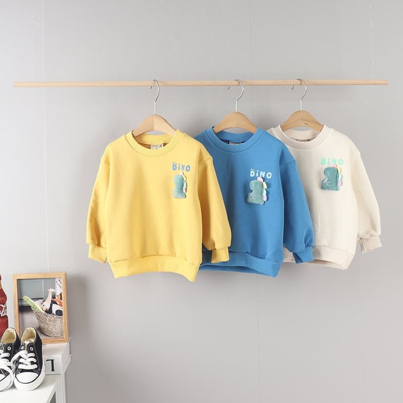 Olive denim - Korean Children Fashion - #magicofchildhood - Doll Dino Tee