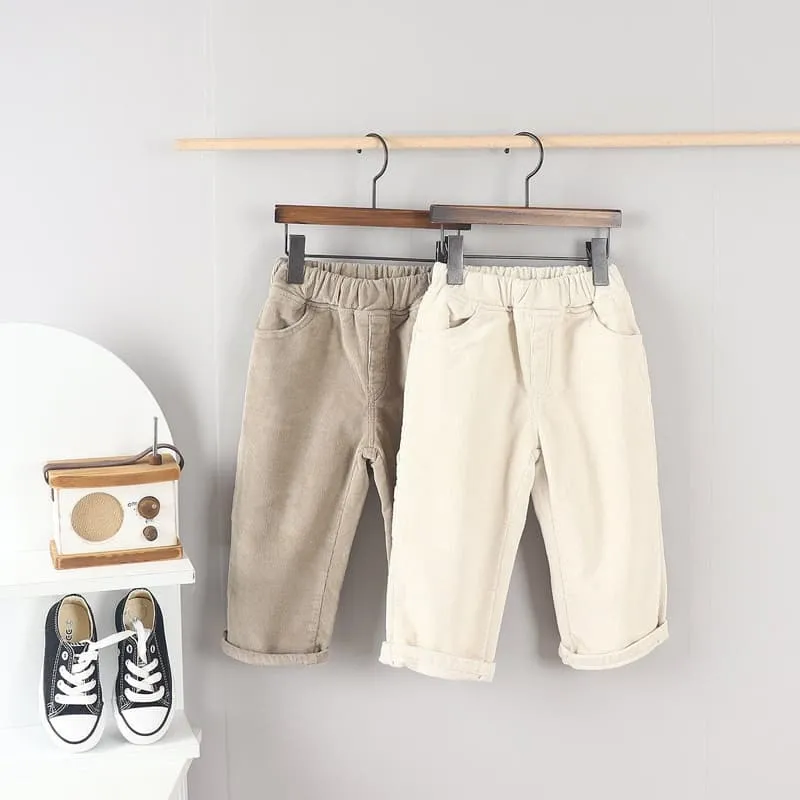 Olive denim - Korean Children Fashion - #magicofchildhood - Corduroy Back Pocket Pants - 3