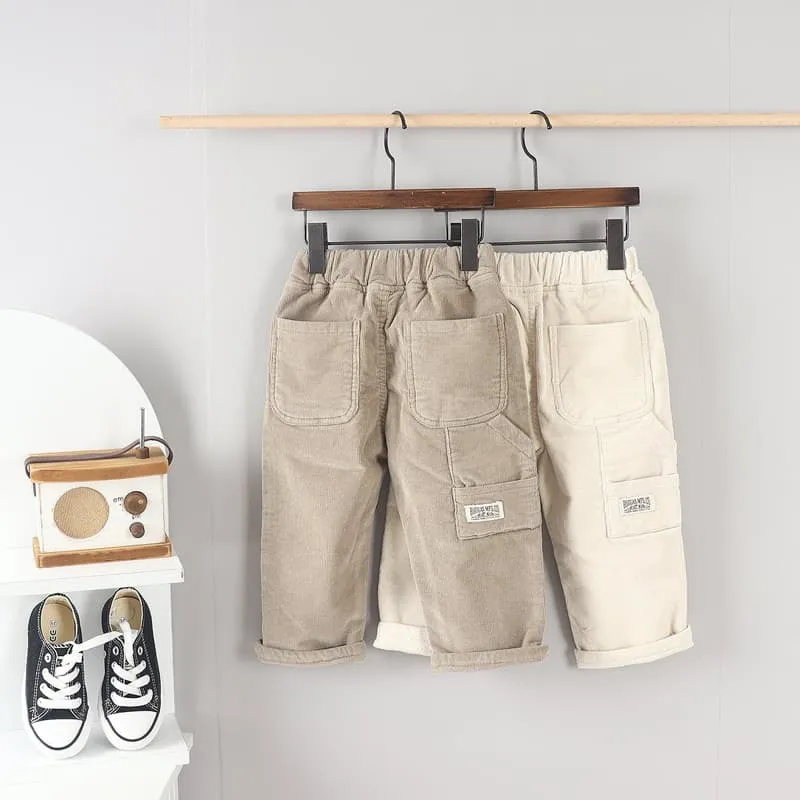 Olive denim - Korean Children Fashion - #magicofchildhood - Corduroy Back Pocket Pants - 4