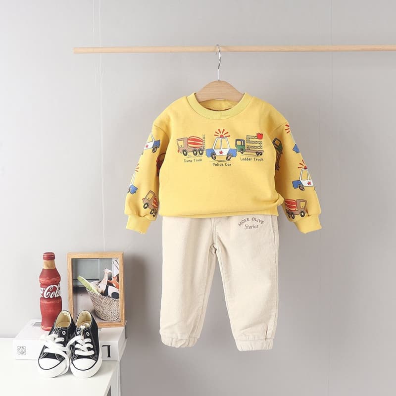 Olive denim - Korean Children Fashion - #prettylittlegirls - Car Tee - 6