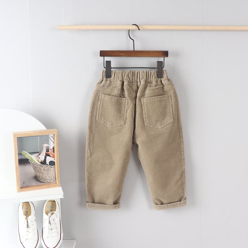 Olive denim - Korean Children Fashion - #prettylittlegirls - Corduroy Baggy Pants - 7