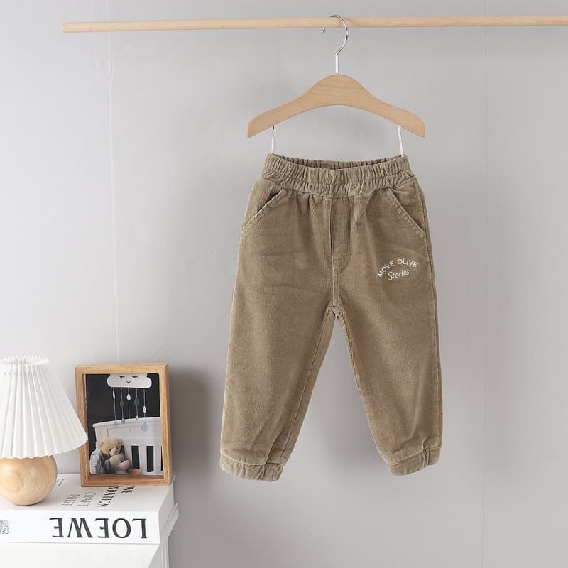 Olive denim - Korean Children Fashion - #todddlerfashion - Corduroy Move Jogger Pants - 7