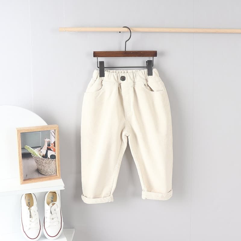 Olive denim - Korean Children Fashion - #toddlerclothing - Corduroy Baggy Pants - 9