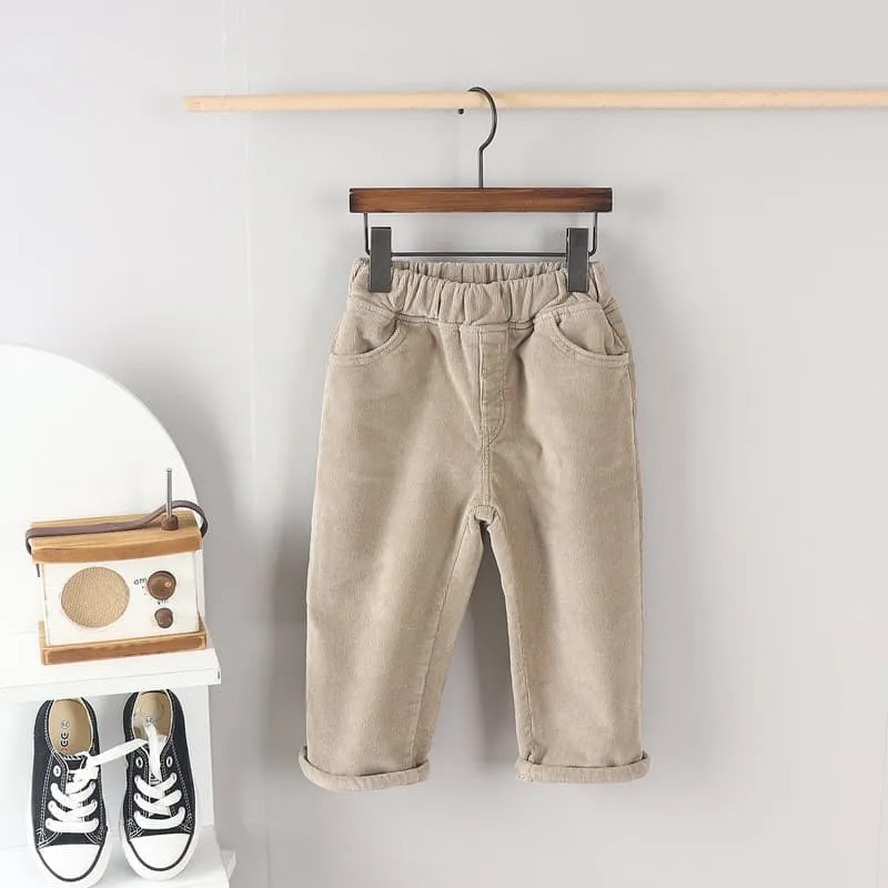 Olive denim - Korean Children Fashion - #toddlerclothing - Corduroy Back Pocket Pants - 7