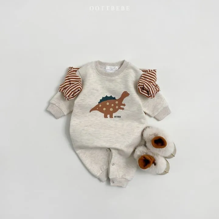 Oott Bebe - Korean Baby Fashion - #babyfever - Dino Full Bodysuit - 2