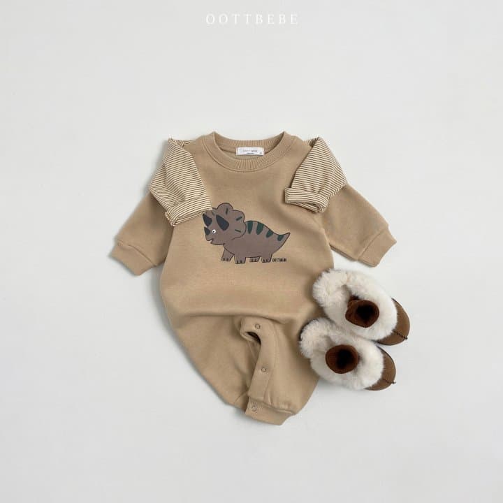 Oott Bebe - Korean Baby Fashion - #babygirlfashion - Dino Full Bodysuit - 3