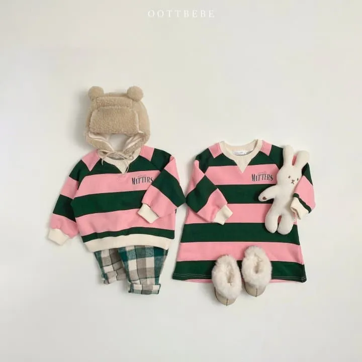 Oott Bebe - Korean Children Fashion - #Kfashion4kids - Big Stripe Sweatshirts - 11