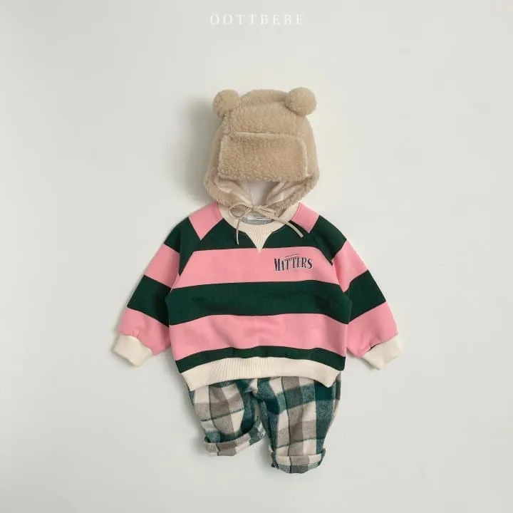 Oott Bebe - Korean Children Fashion - #designkidswear - Big Stripe Sweatshirts - 5