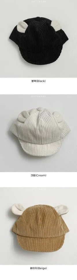 Oott Bebe - Korean Children Fashion - #littlefashionista - Corduroy Bear Cap - 10