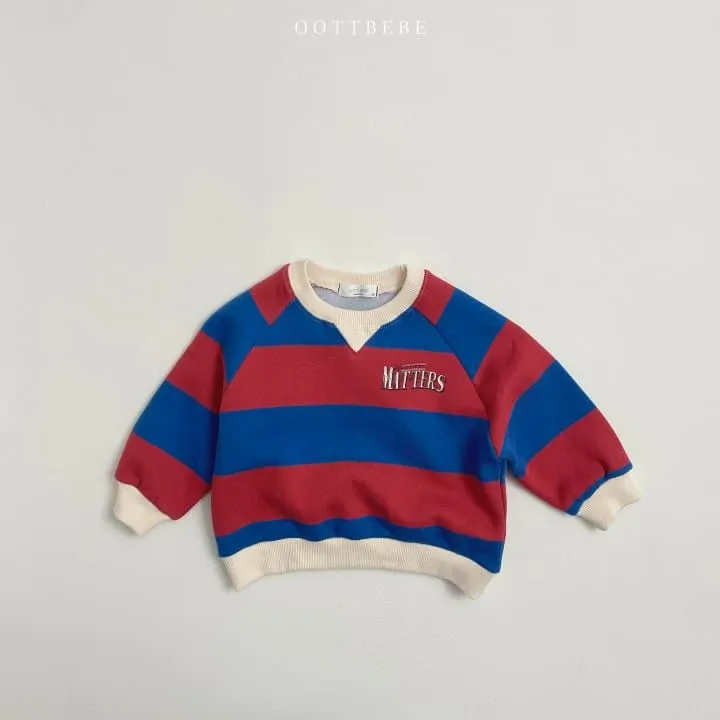 Oott Bebe - Korean Children Fashion - #toddlerclothing - Big Stripe Sweatshirts