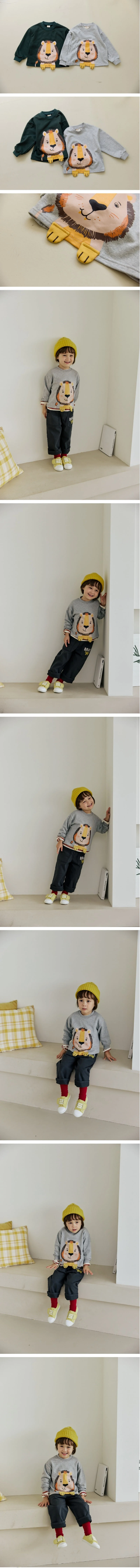 Orange Mom - Korean Children Fashion - #designkidswear - 3D Foot Lion Tee