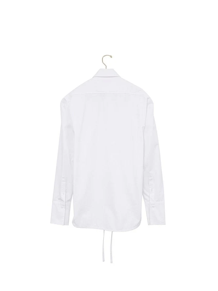 Paper Moon - Korean Women Fashion - #pursuepretty - Padded Shoulder Button Down Cotton Shirt - 6