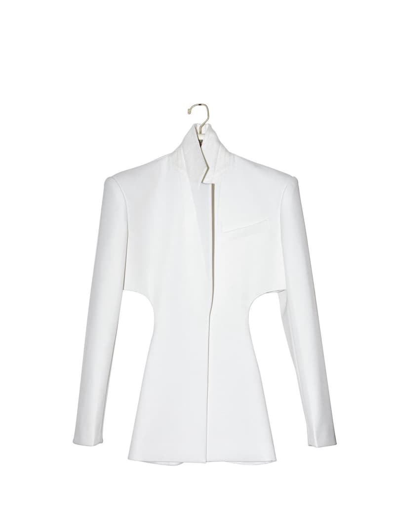 Paper Moon - Korean Women Fashion - #pursuepretty - Squared Shoulder Cutout Waist etail Minimal Blazer - 4