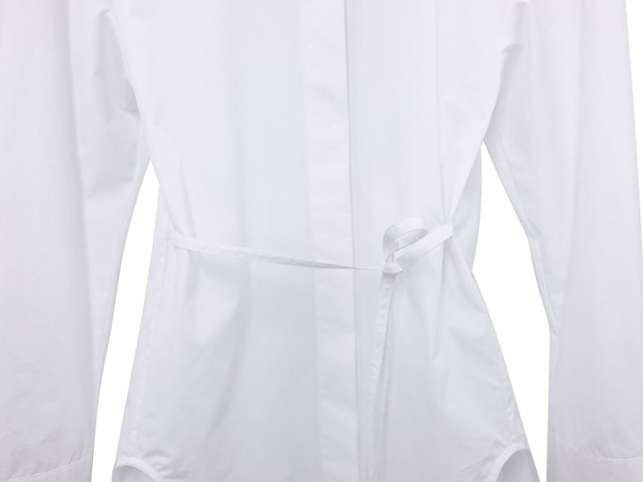 Paper Moon - Korean Women Fashion - #thelittlethings - Padded Shoulder Button Down Cotton Shirt - 11