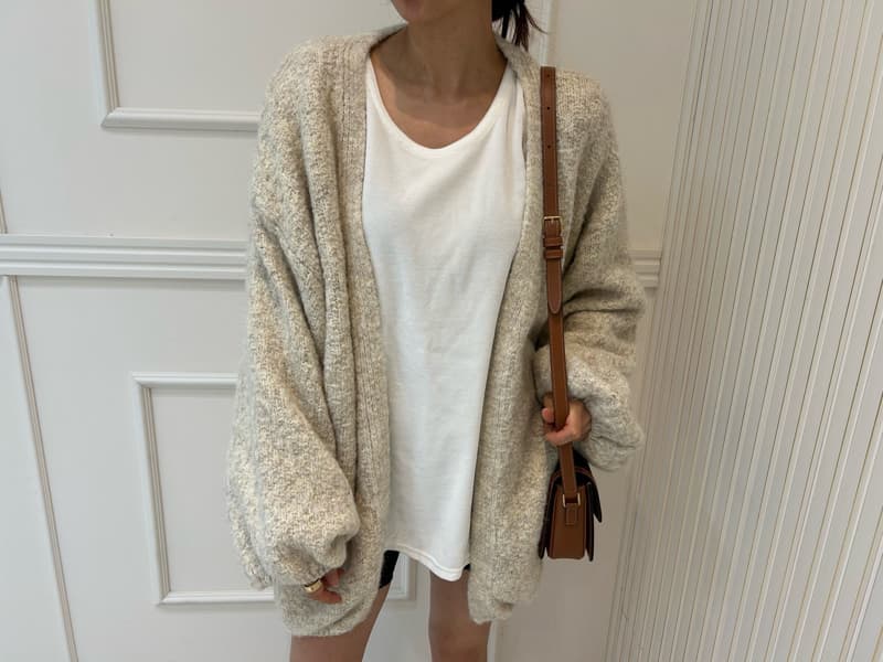 Pearls room - Korean Women Fashion - #pursuepretty - Volumn Cardigan - 2