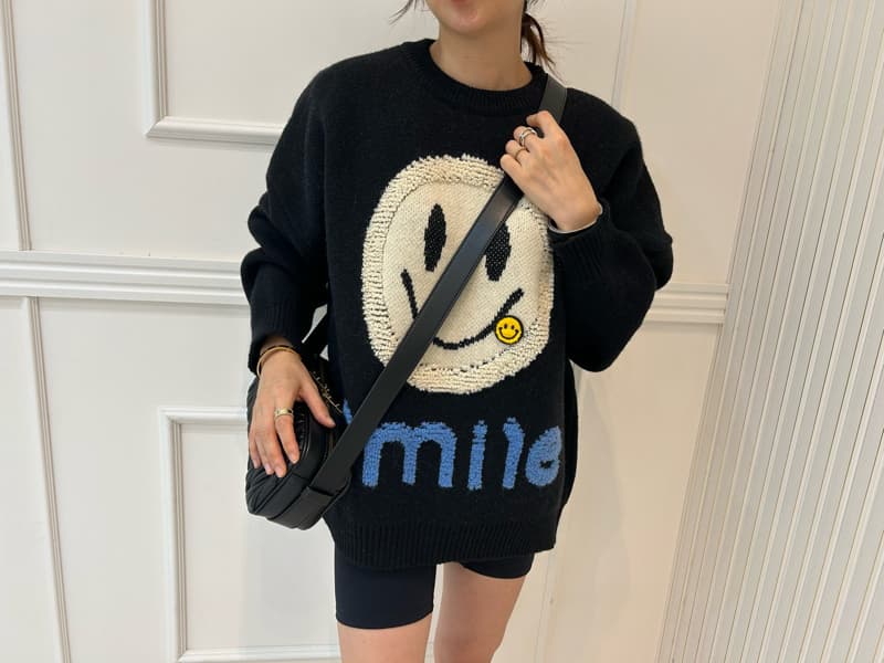 Pearls room - Korean Women Fashion - #thelittlethings - Smile Knit Sweater - 8