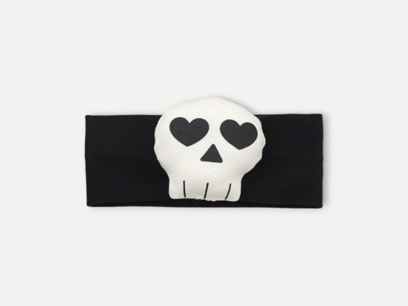 Peekaboo - Korean Children Fashion - #littlefashionista - Heart Skull Hairband - 6