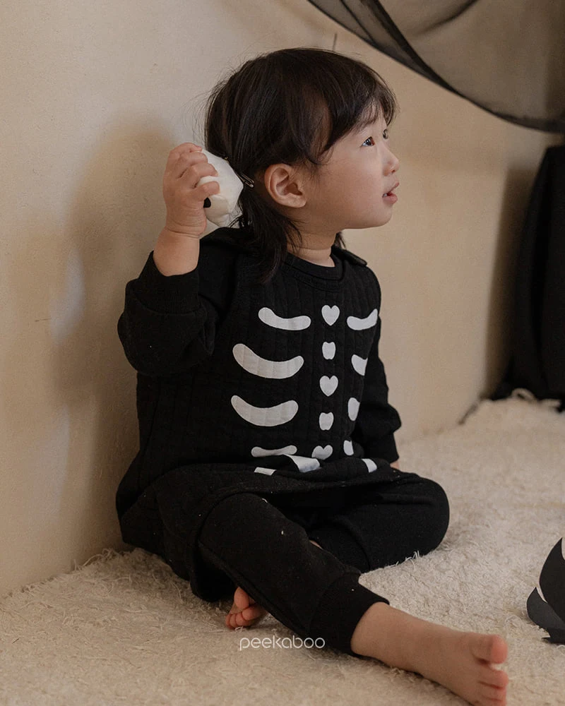 Peekaboo - Korean Children Fashion - #magicofchildhood - Heart Skull Sleeping Vest - 6