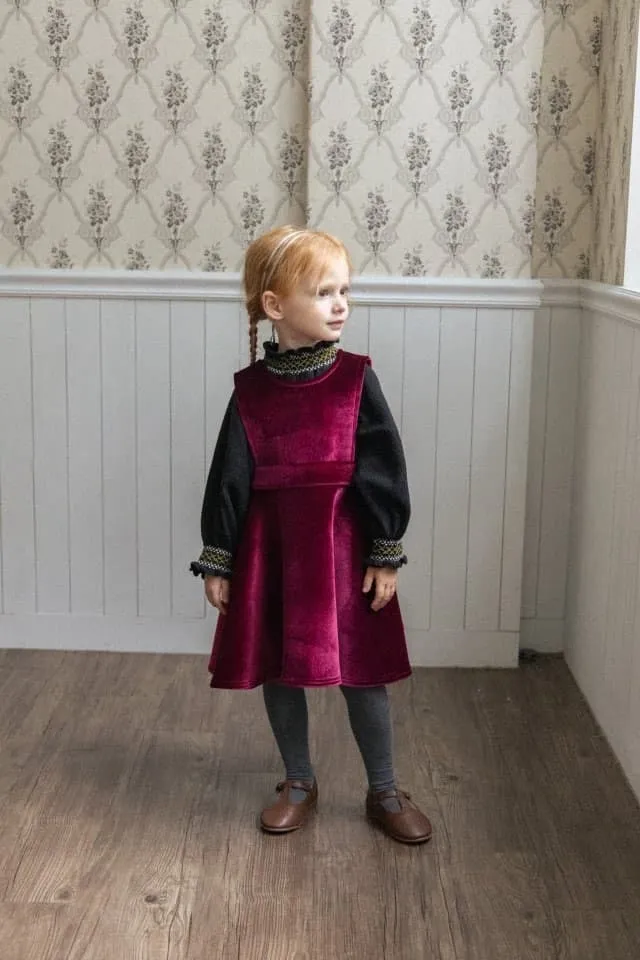 Perrobebe - Korean Children Fashion - #Kfashion4kids - Olivia Velvet Dress - 8