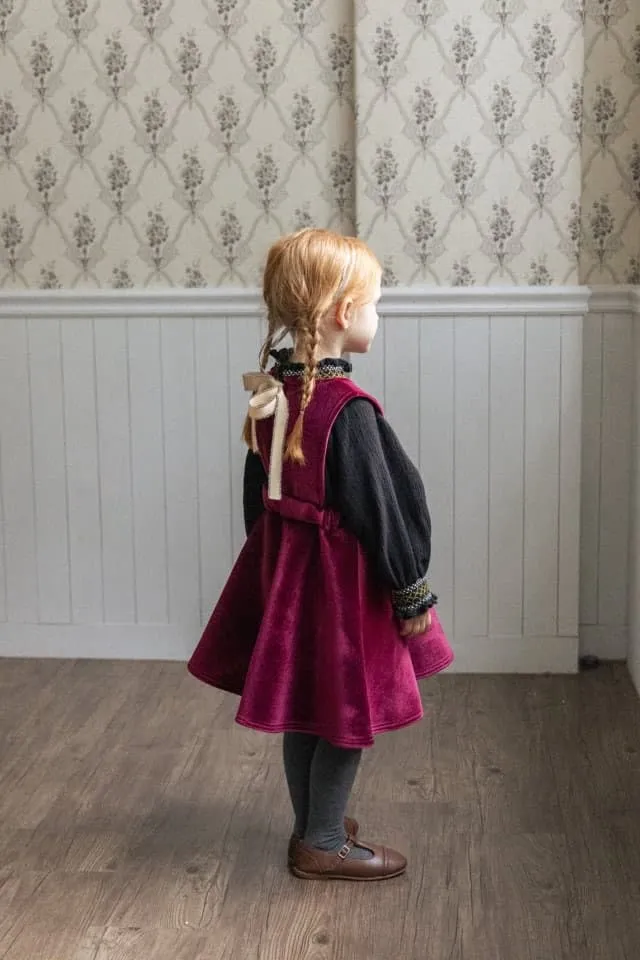 Perrobebe - Korean Children Fashion - #magicofchildhood - Olivia Velvet Dress - 10