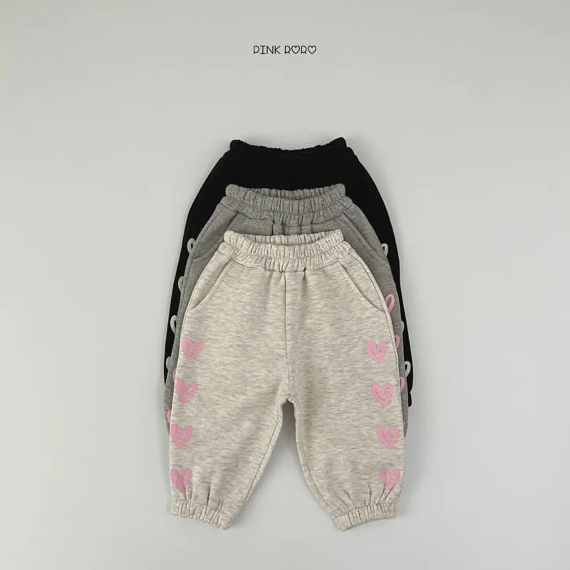 Pinkroro - Korean Children Fashion - #fashionkids - New Heart Jogger Pants - 2