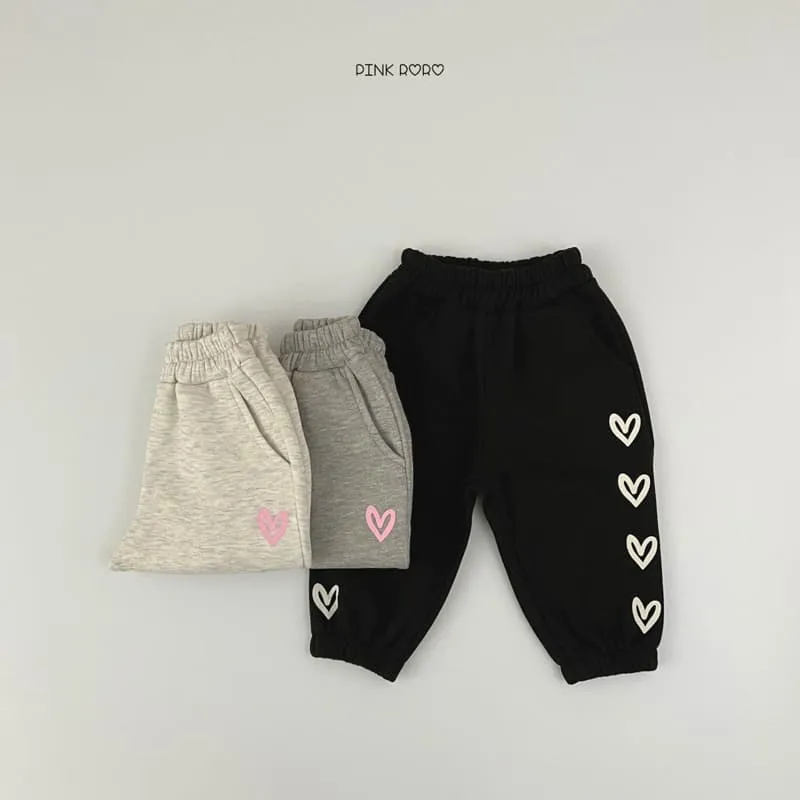 Pinkroro - Korean Children Fashion - #kidzfashiontrend - New Heart Jogger Pants - 5