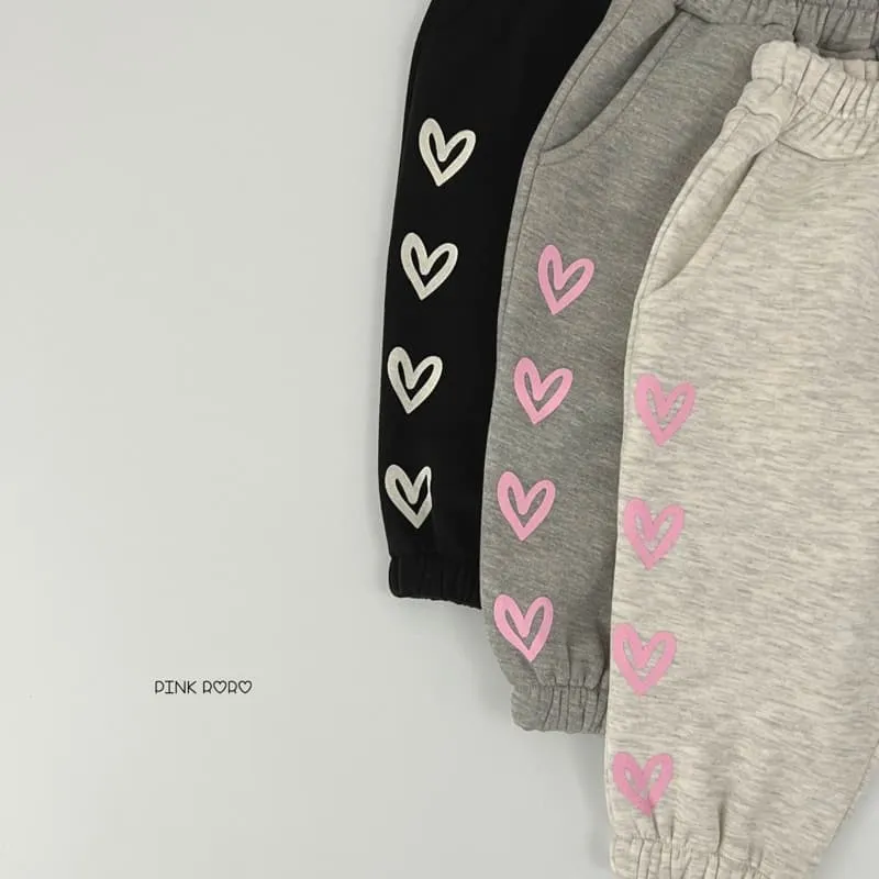 Pinkroro - Korean Children Fashion - #littlefashionista - New Heart Jogger Pants - 7