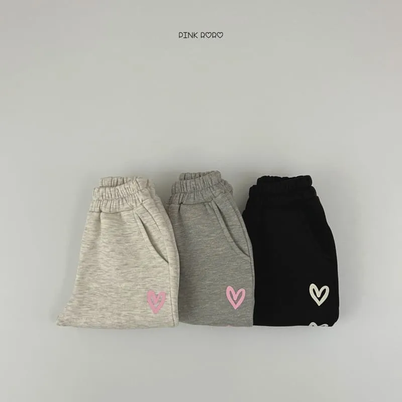 Pinkroro - Korean Children Fashion - #prettylittlegirls - New Heart Jogger Pants - 10