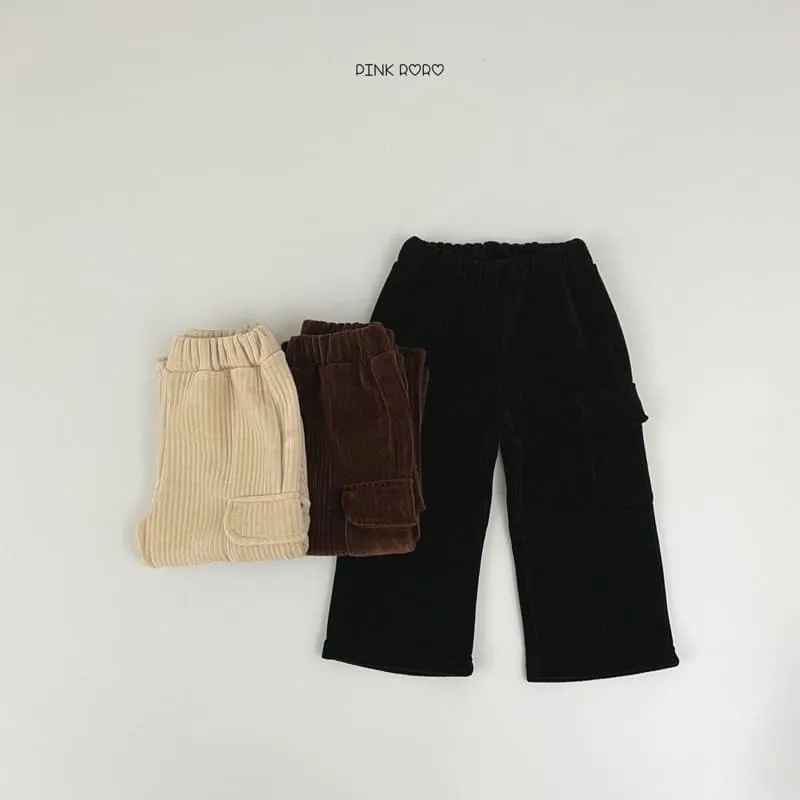 Pinkroro - Korean Children Fashion - #todddlerfashion - Stone Corduroy Cargo Pants - 4