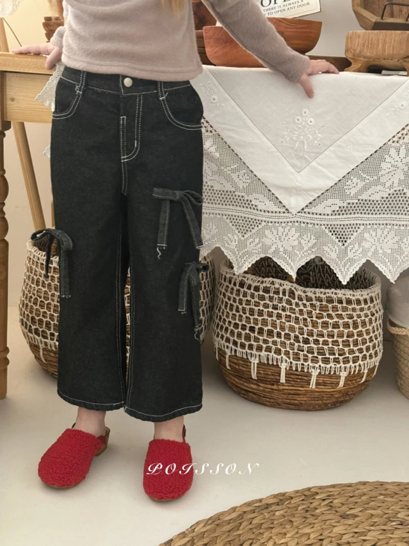 Poisson - Korean Children Fashion - #Kfashion4kids - Ribbon Denim Pants - 11