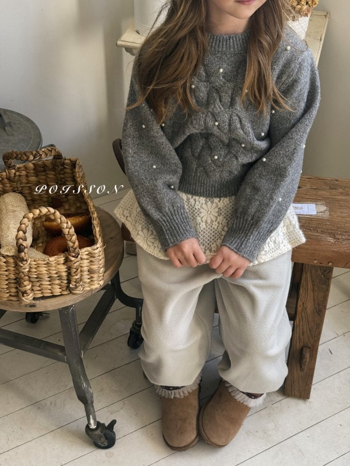 Poisson - Korean Children Fashion - #kidsshorts - Winter Pearl Knit - 10