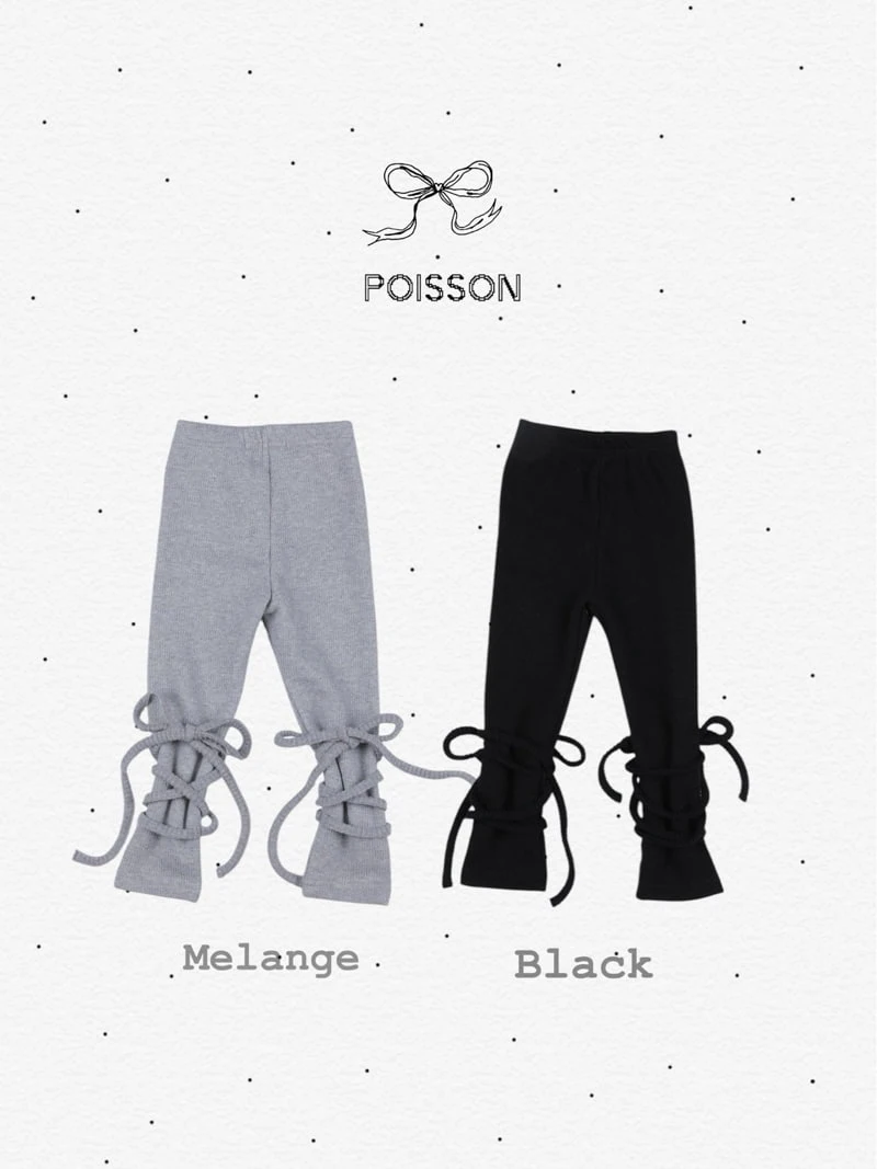 Poisson - Korean Children Fashion - #kidsshorts - Lace-up Leggings - 4