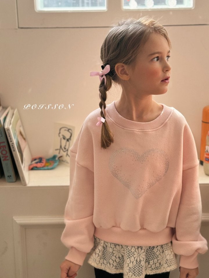 Poisson - Korean Children Fashion - #littlefashionista - Heart Sweatshirt