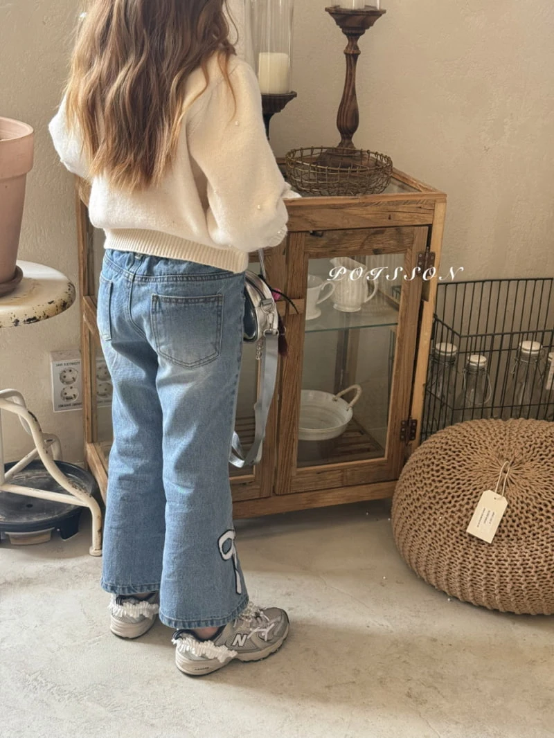 Poisson - Korean Children Fashion - #minifashionista - Ribbon Handle Embroidered Denim - 10