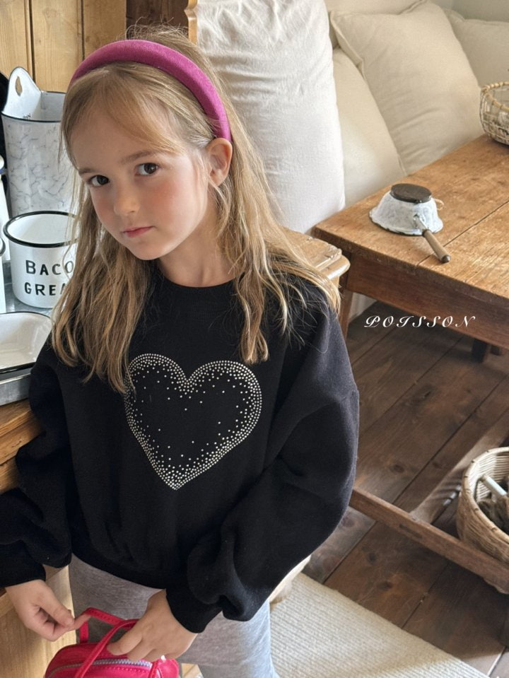 Poisson - Korean Children Fashion - #minifashionista - Heart Sweatshirt - 3