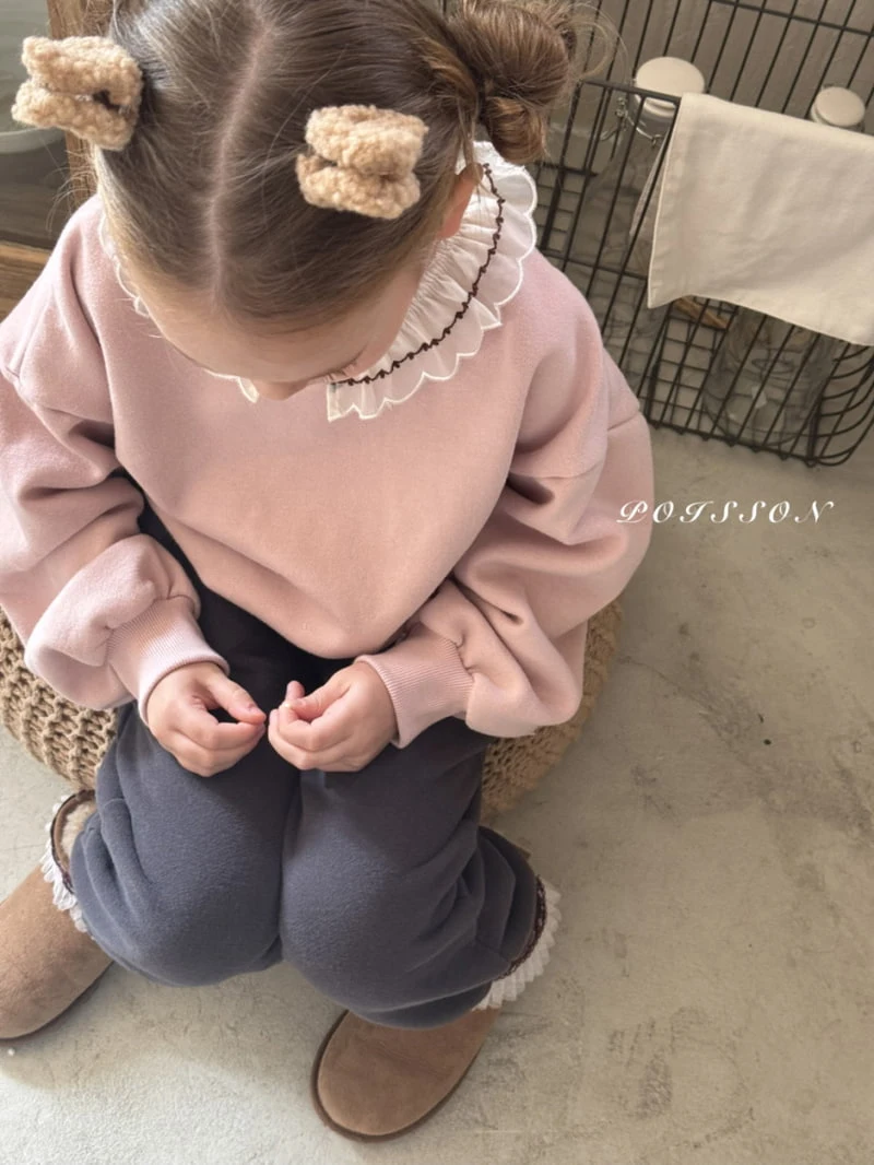 Poisson - Korean Children Fashion - #prettylittlegirls - Frill Collar Sweatshirt - 10