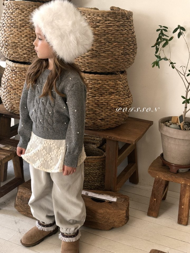 Poisson - Korean Children Fashion - #prettylittlegirls - Winter Pearl Knit - 3