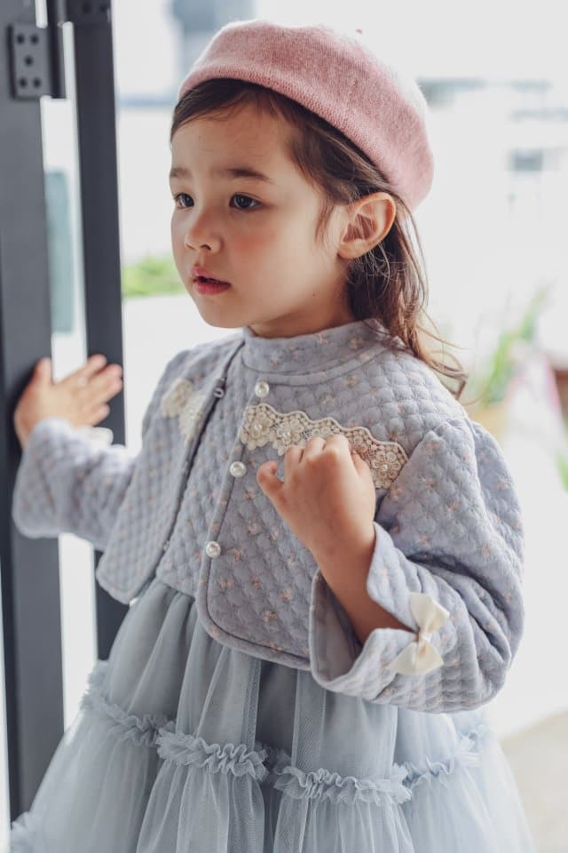 Pudding - Korean Children Fashion - #discoveringself - Ensemble One-piece with Cardigan - 2