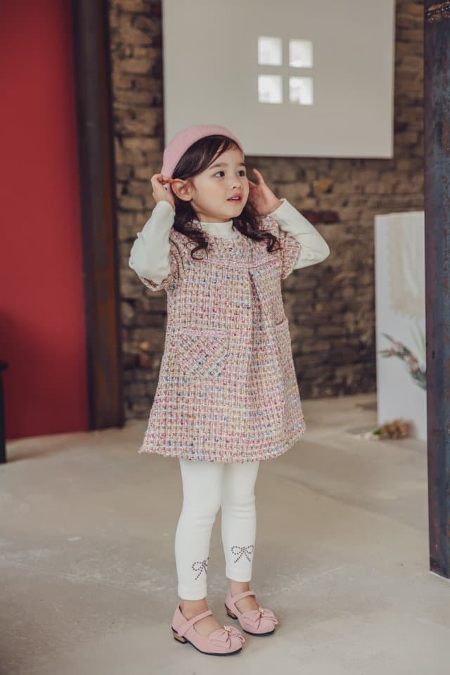 Pudding - Korean Children Fashion - #discoveringself - Cha Short Sleeved One-piece - 8