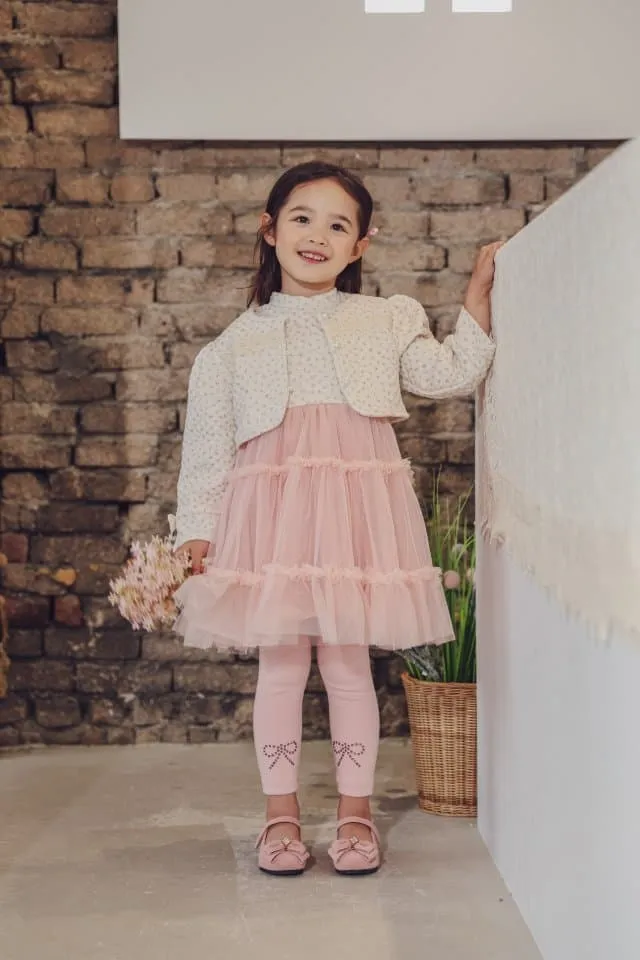 Pudding - Korean Children Fashion - #kidsstore - Ensemble One-piece with Cardigan - 6