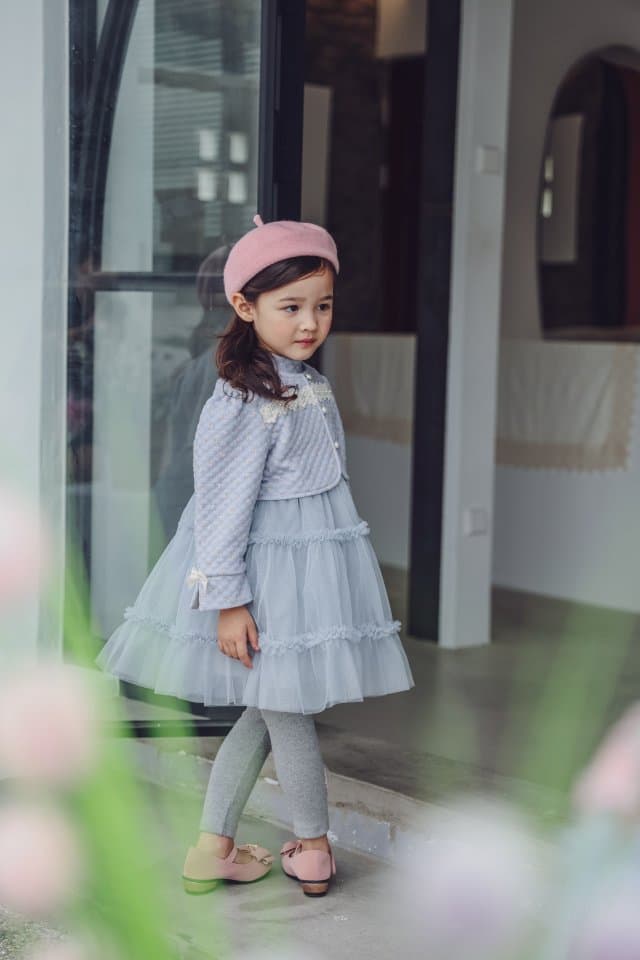 Pudding - Korean Children Fashion - #kidsstore - Ensemble One-piece with Cardigan - 5