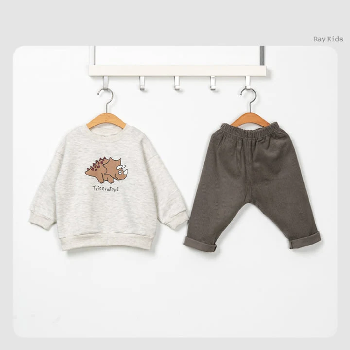 Raykids - Korean Children Fashion - #kidzfashiontrend - Dino Pang Pang Top Bottom Set - 4